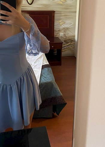 Sheinside Mavi Straplez Midi Pinterest Elbise