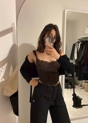 Sheinside Dantel Detaylı korse Straplez Bustiyer