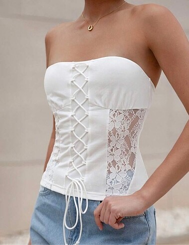 Dantelli crop bluz