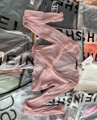 Sheinside Tül crop bluz