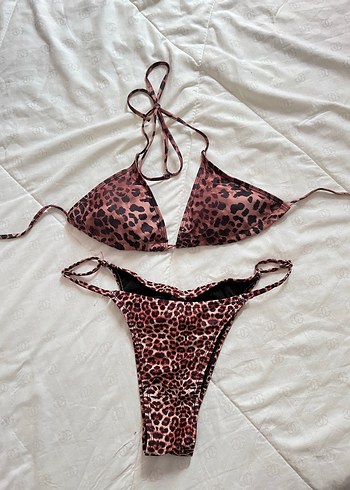 Leopar Desenli Kadın Bikini