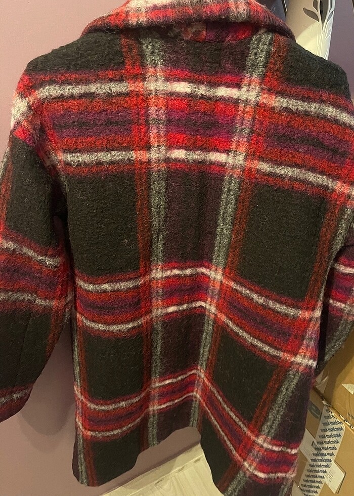 Koton kaşe pitükare kaban - Görsel 2