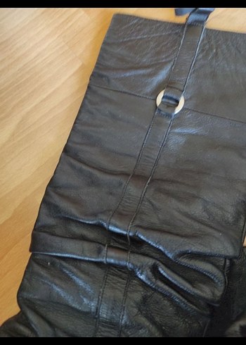 Siyah Deri Dizüstü Stiletto Botlar - Görsel 5