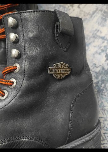 Yılan Desenli Siyah Deri Biker Bot - Görsel 7