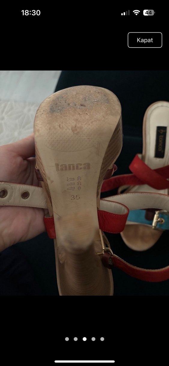 Kadın Çok Renkli Süet Platform Topuklu Ayakkabı - Görsel 3