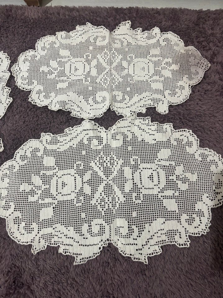 El Yapımı Dantel 3'lü Salon Takımı - Görsel 2