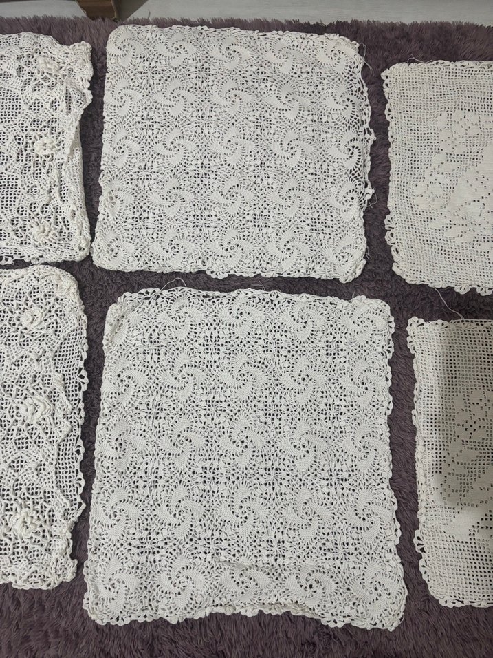 Vintage Dantel Kare Örtüler - Görsel 3
