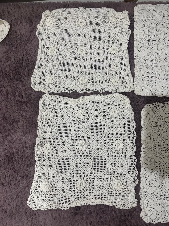 Vintage Dantel Kare Örtüler - Görsel 2