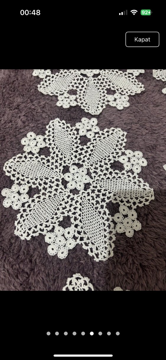 El Yapımı Bohem Dantel Amerikan Servis Seti - Görsel 3