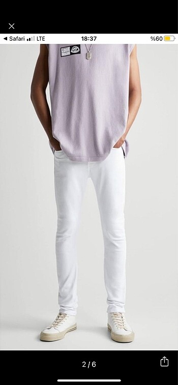 Zara man beyaz skinny jeans