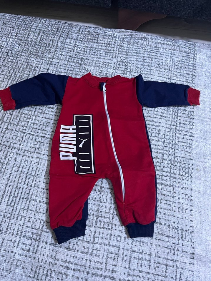 Gri Örgü Bebek Tulumu Kapüşonlu - Görsel 3