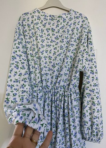 Uzun Kollu Pamuklu Bohem Elbise - Görsel 2