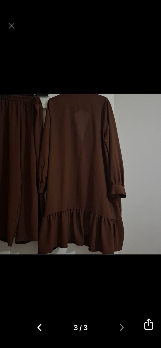 Uzun Kahverengi Kadın Takım sıfır ayarında - Görsel 2