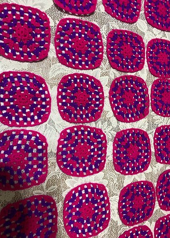 El Örgüsü Renkli Kare Motifler - Görsel 6