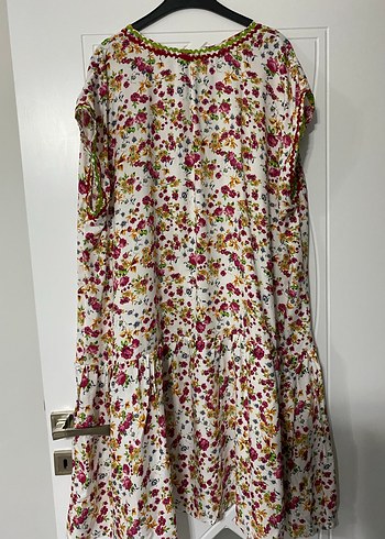 Çiçek Desenli Uzun Bohem elbise - Görsel 4