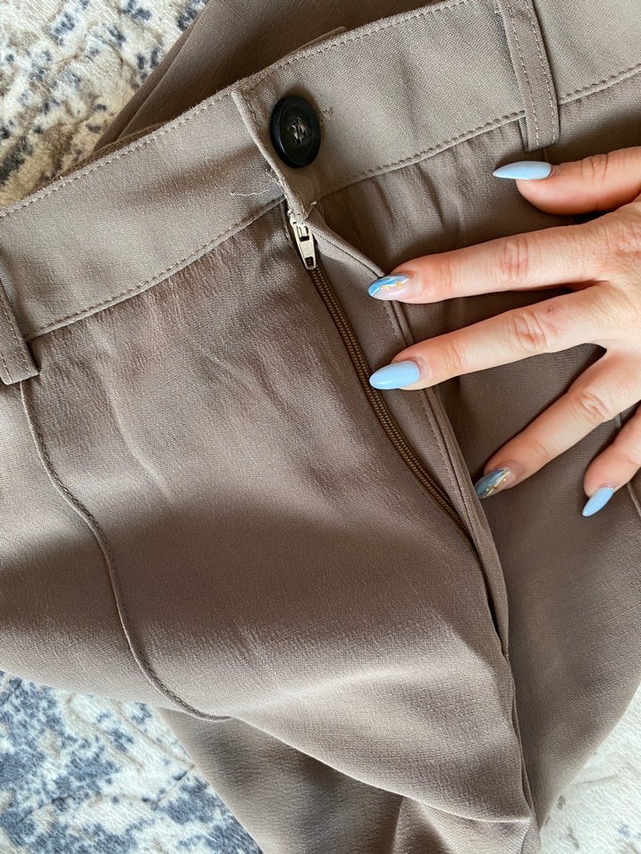 Kahve Kadın Kumaş Pantolon - Görsel 5