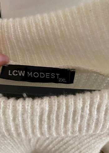 Çizgili Beyaz Triko elbise - Görsel 3