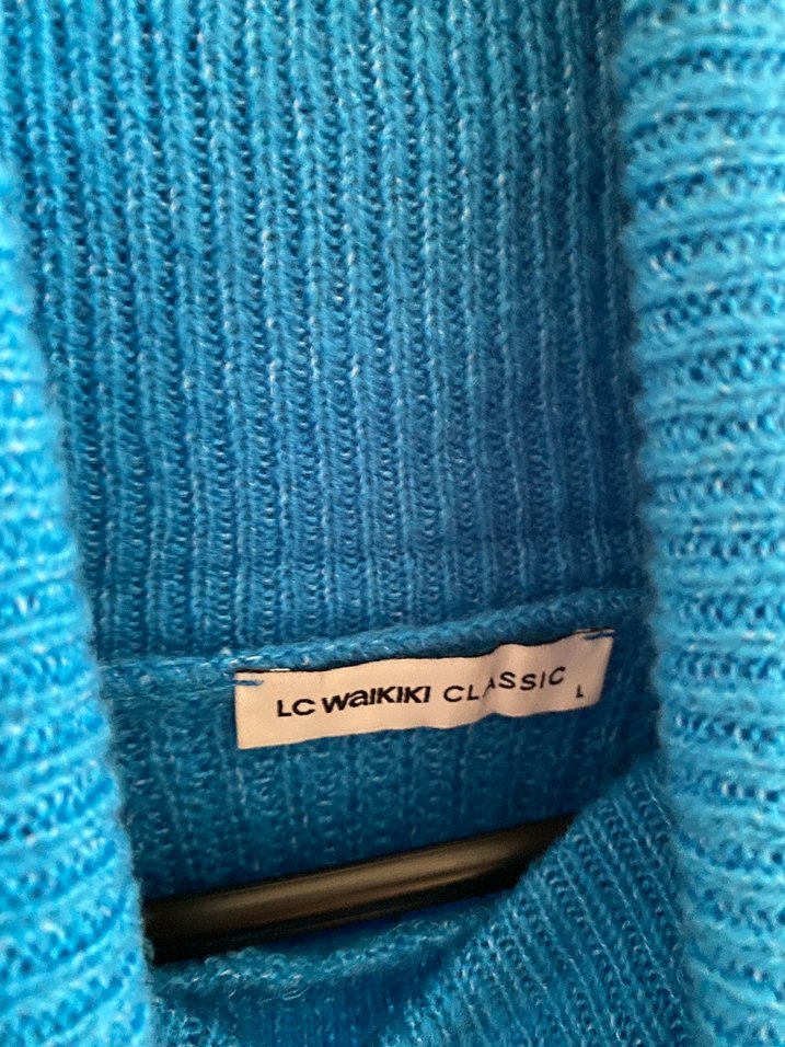 Mavi boğazlı kazak - Görsel 4