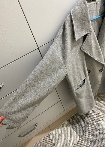 Gri Kadın Kaban - Görsel 2