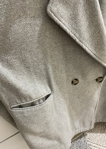 Gri Kadın Kaban - Görsel 9