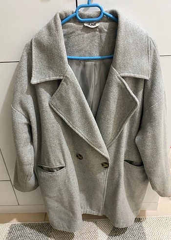 Gri Kadın Kaban - Görsel 6