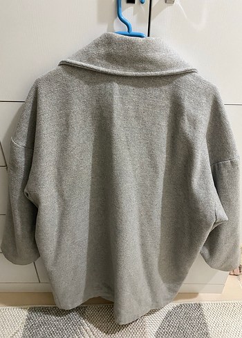 Gri Kadın Kaban - Görsel 7