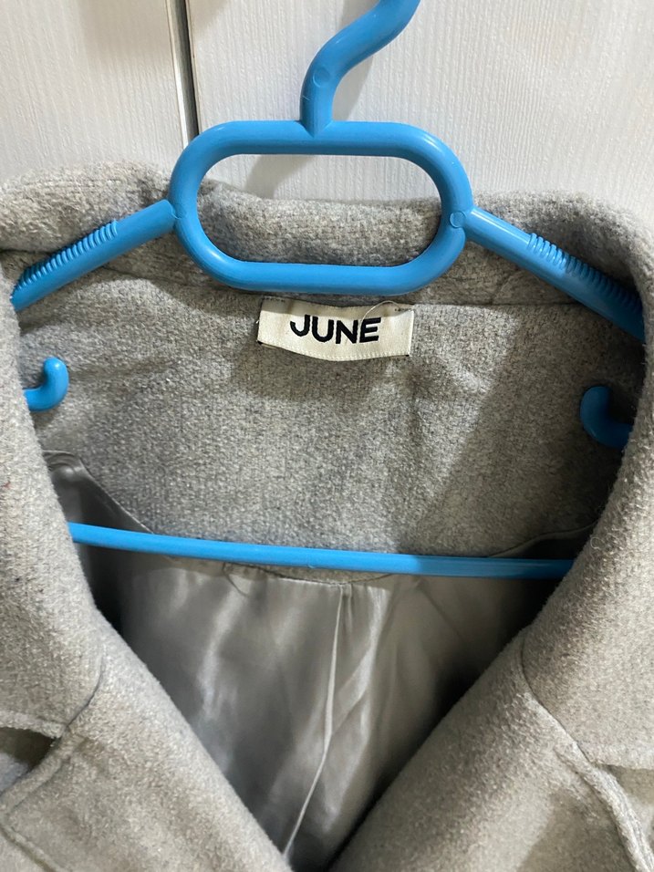 Gri Kadın Kaban - Görsel 5