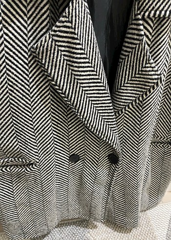 Zebra Desenli Kadın Kaban - Görsel 2