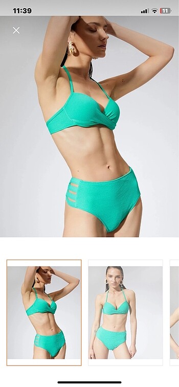 Koton Yeşil bikini üstü