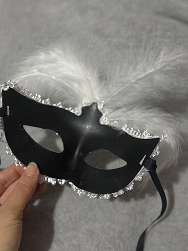 Yılbaşı Maskesi Beyaz - Görsel 2