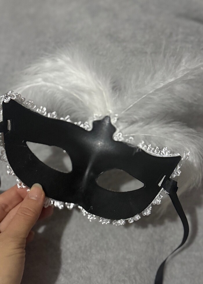 Yılbaşı Maskesi Beyaz - Görsel 2