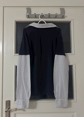 Kolları Gömlek Görünümlü Sweat - Görsel 7