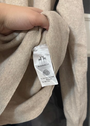 Çift Karaca Bej Yün Kazak - Görsel 3