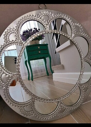 Zara home gerçek krom kaplama yuvarlak ayna 