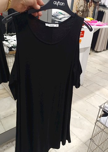 Siyah Salaş Hamile Midi Tunik