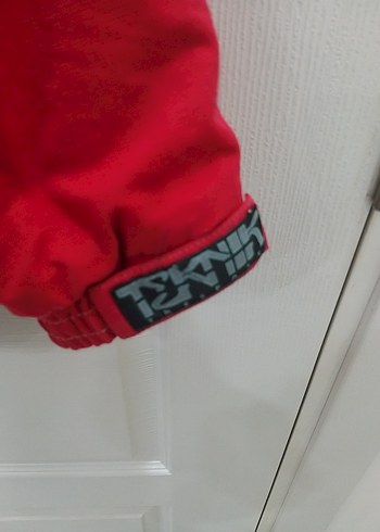 Kırmızı Gri Kapüşonlu unisex Kayak Montu - Görsel 5