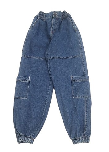 Vintage beli ve paçası lastikli hiphap kot kadın pantalon