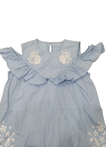 Omuz detaylı çiçek baskılı elbise kaliteli kumaş - Görsel 7