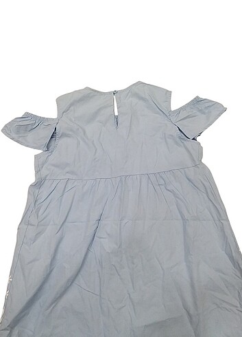 Omuz detaylı çiçek baskılı elbise kaliteli kumaş - Görsel 8