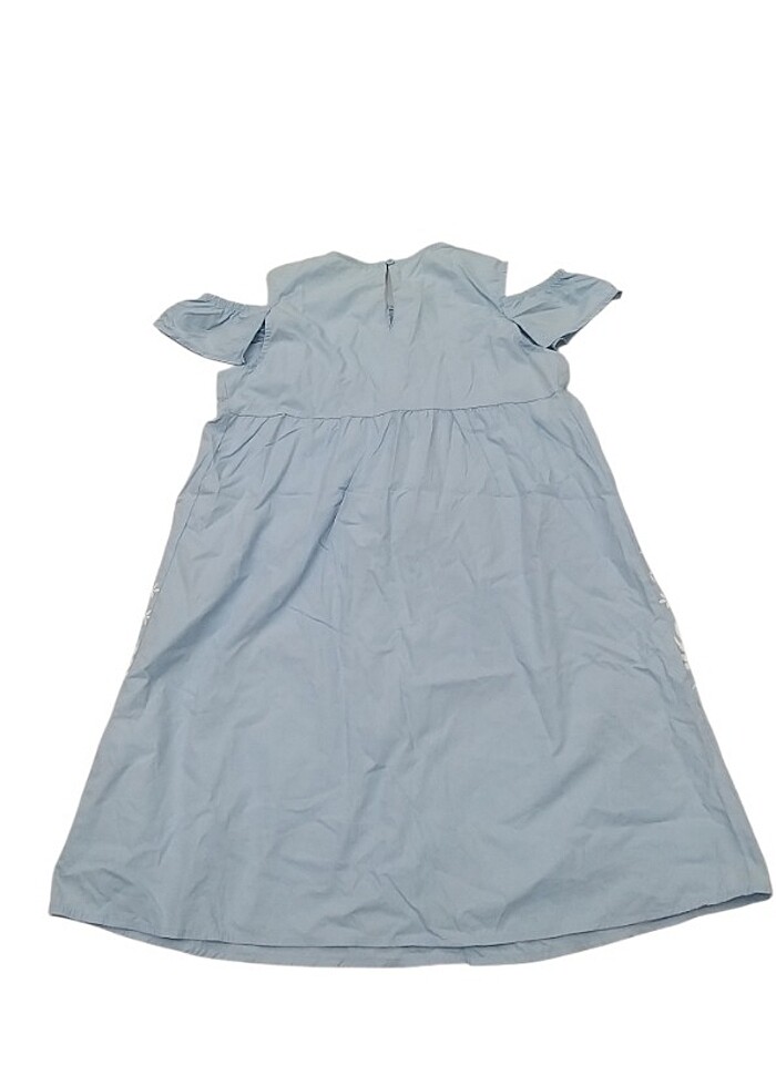 Omuz detaylı çiçek baskılı elbise kaliteli kumaş - Görsel 4