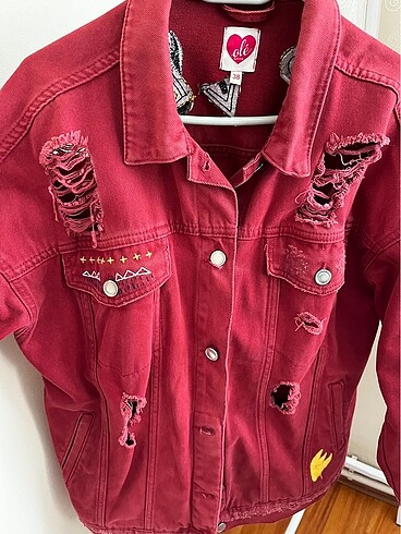 38 Beden Tasarım Oversize Kot Ceket