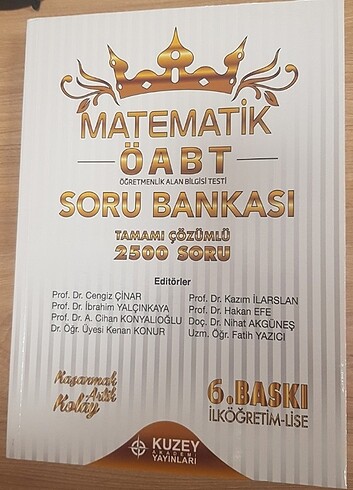 Kuzey akademi Öabt Matematik 2500 soru bankası ve denemeler