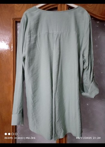 şu yeşili bluz hömlek - Görsel 5