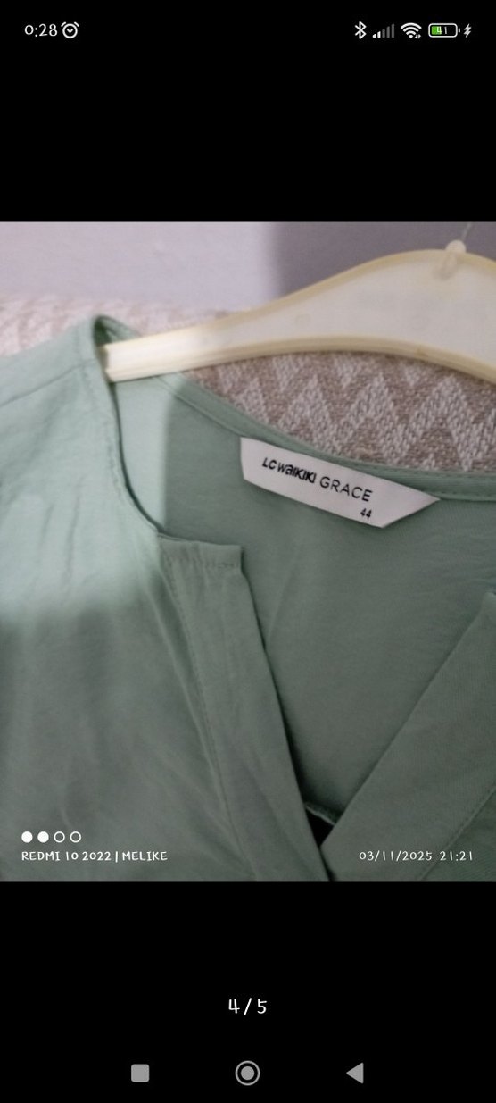 şu yeşili bluz hömlek - Görsel 4