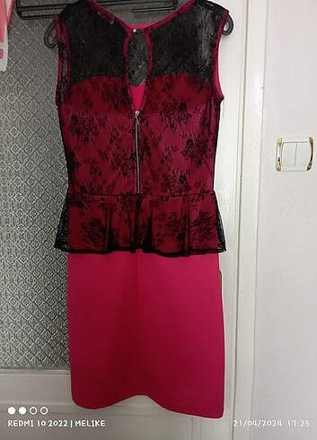 42 beden pembe abiye elbise - Görsel 5