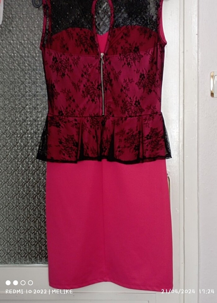 42 beden pembe abiye elbise - Görsel 2