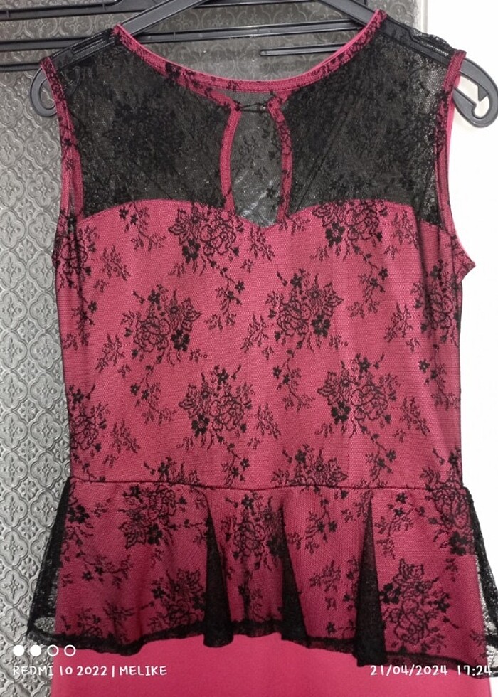 42 beden pembe abiye elbise - Görsel 4