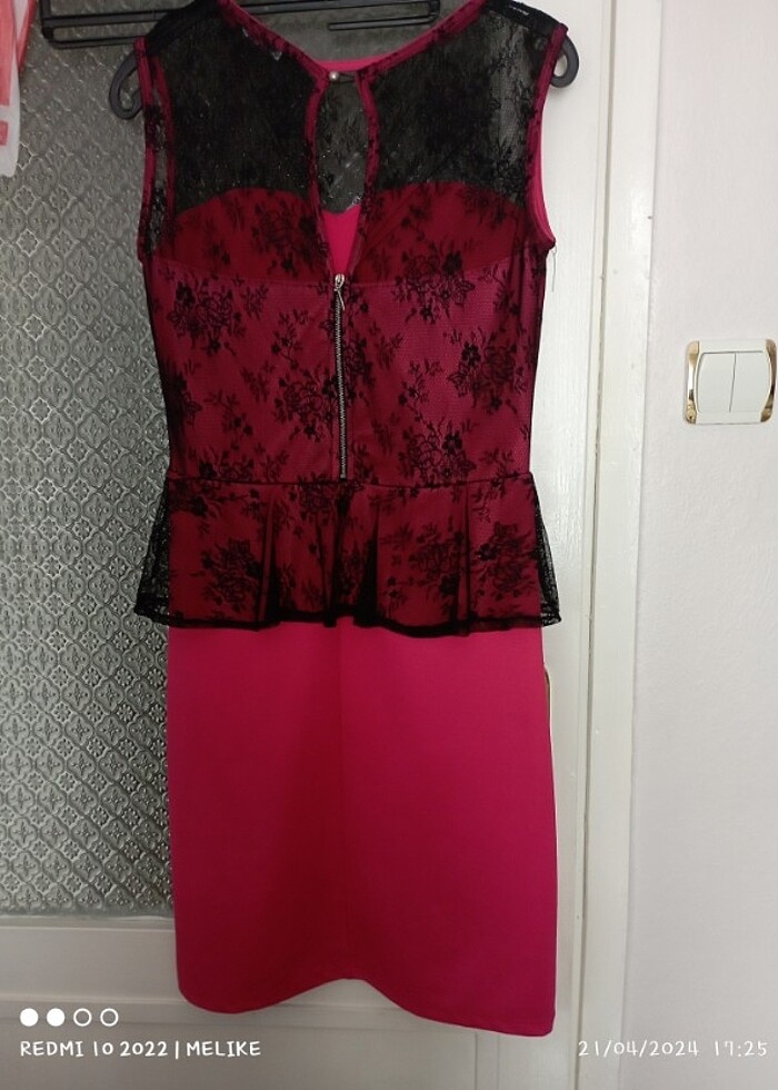 42 beden pembe abiye elbise - Görsel 5