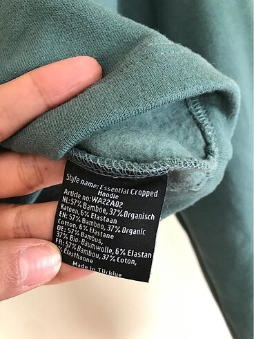 s Beden yeşil Renk Kapüşonlu Sweat