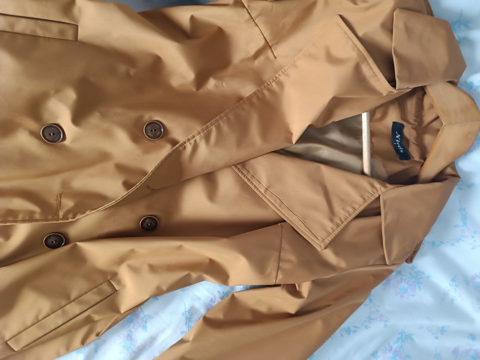 Düğmeli Kahverengi Midi Trençkot - Görsel 2